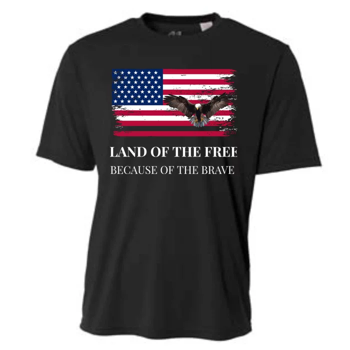 Independence Day Land Of The Free Because Of The Brave Gift Cooling Performance Crew T-Shirt