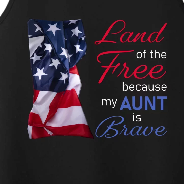 Independence Day Land Of The Free Because Of The Brave Gift Performance Tank