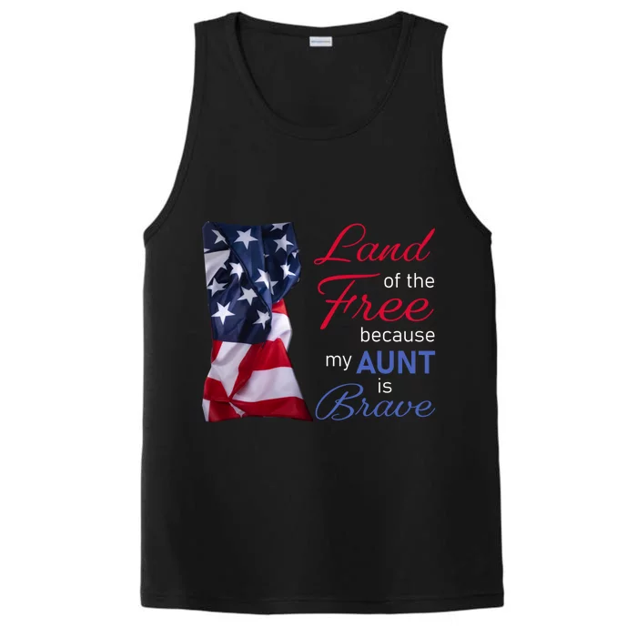 Independence Day Land Of The Free Because Of The Brave Gift Performance Tank