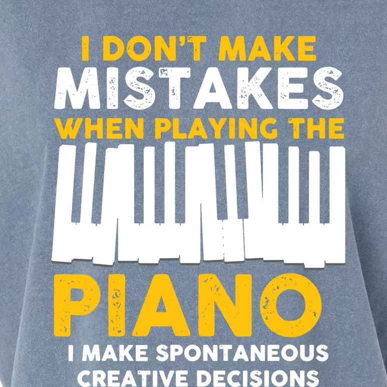 I Don't Make Mistakes Piano Musician Humor Garment-Dyed Women's Muscle Tee