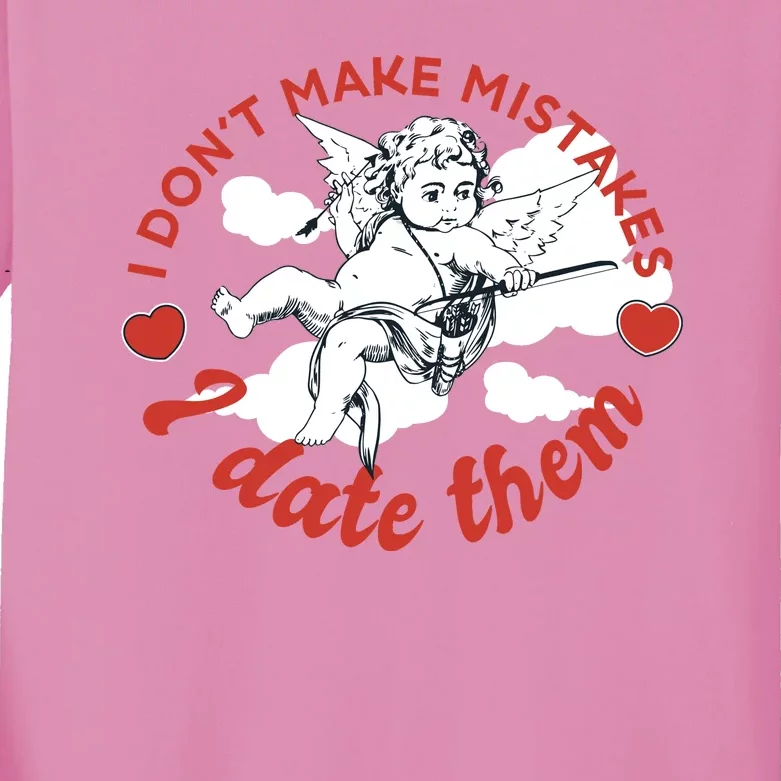 I Don't Make Mistakes I Date Them Cupid Kids Long Sleeve Shirt