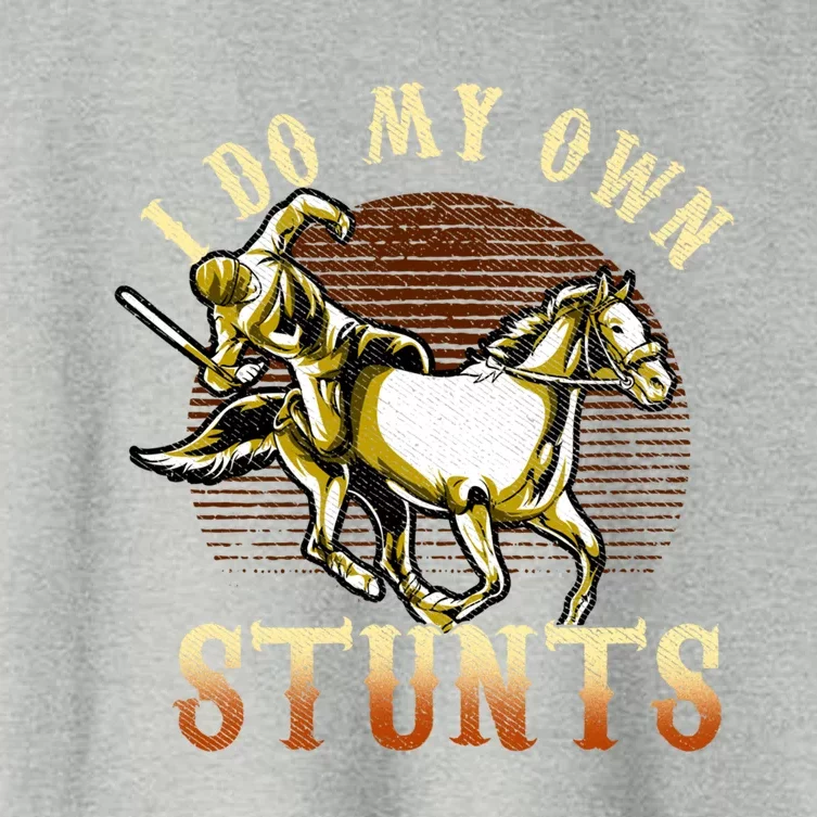 I Do My Own Stunts Horse Riding Competition Skills Gift Women's Crop Top Tee