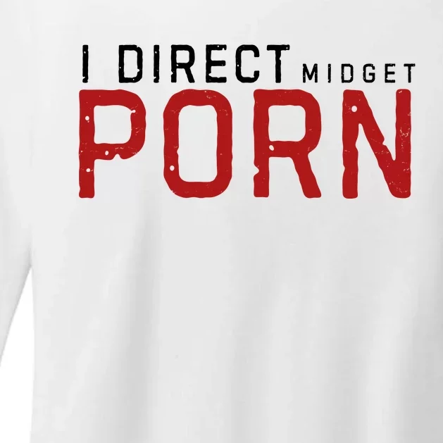 I Direct Midget Porn Funny Womens CVC Long Sleeve Shirt