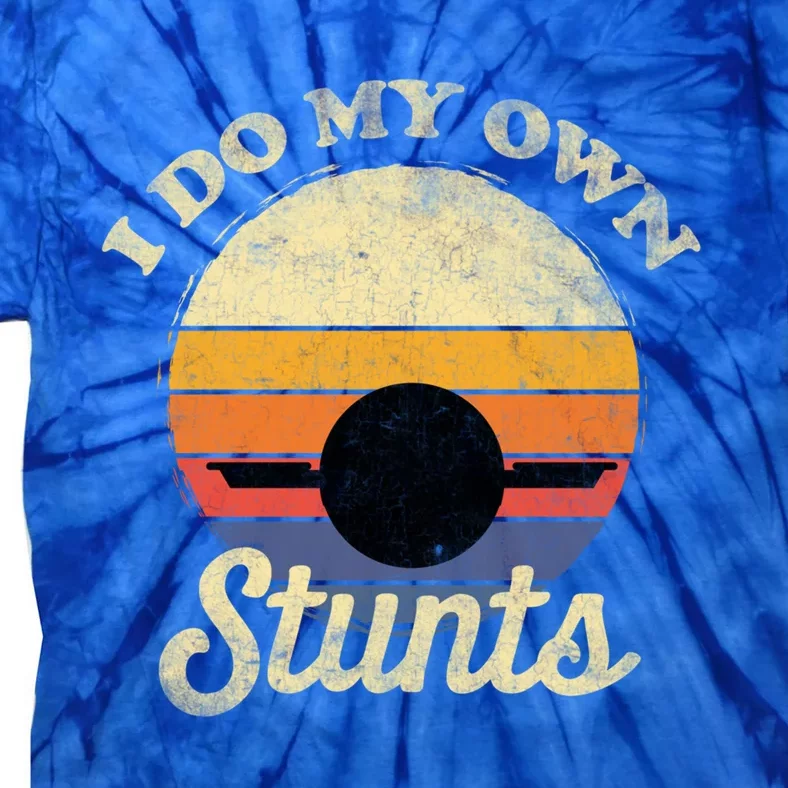 I Do My Own Stunts One Wheel Electric Skateboard Retro Gift Tie-Dye T-Shirt