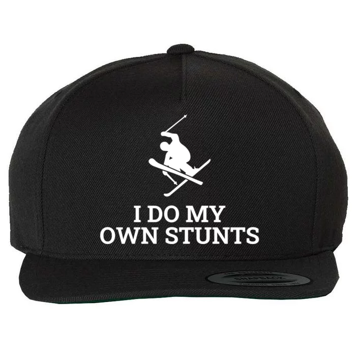 I Do My Own Stunts Ski Gift Wool Snapback Cap