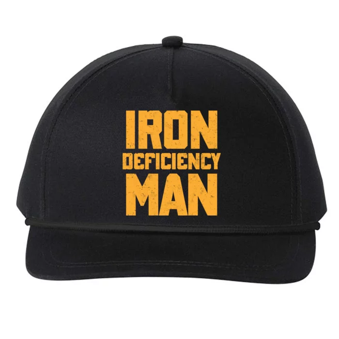 Iron Deficiency Man Snapback Five-Panel Rope Hat