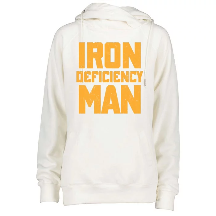 Iron Deficiency Man Womens Funnel Neck Pullover Hood