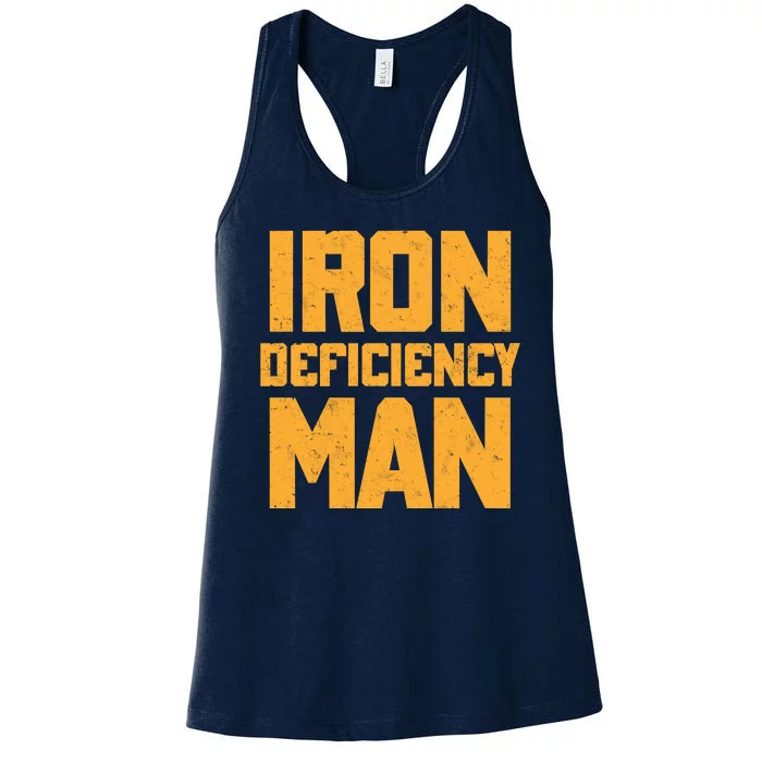 Iron Deficiency Man Women's Racerback Tank