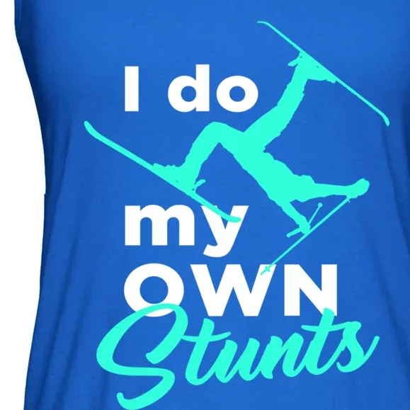 I Do My Own Stunts Skiing Funny Gift Ladies Essential Flowy Tank