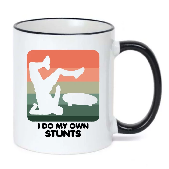 I Do My Own Stunts Funny Skateboard Black Color Changing Mug