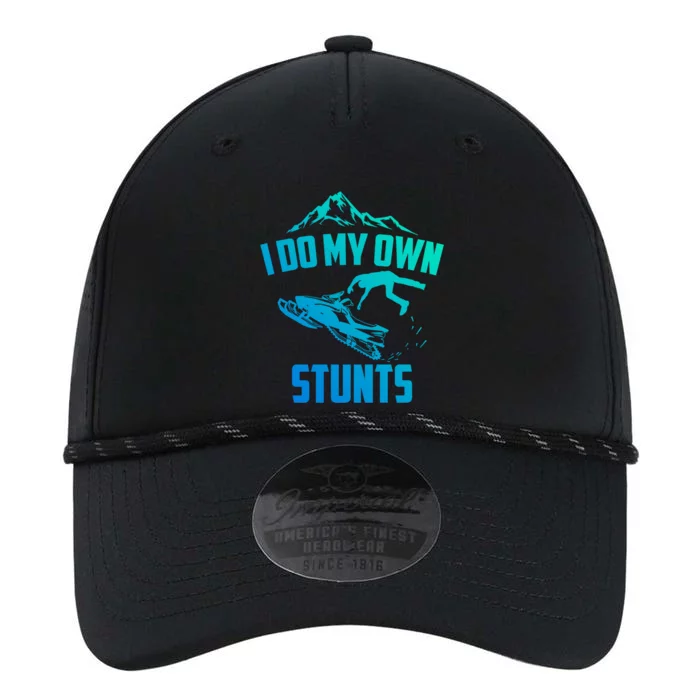 I Do My Own Stunts Snowmobile Great Gift Performance The Dyno Cap