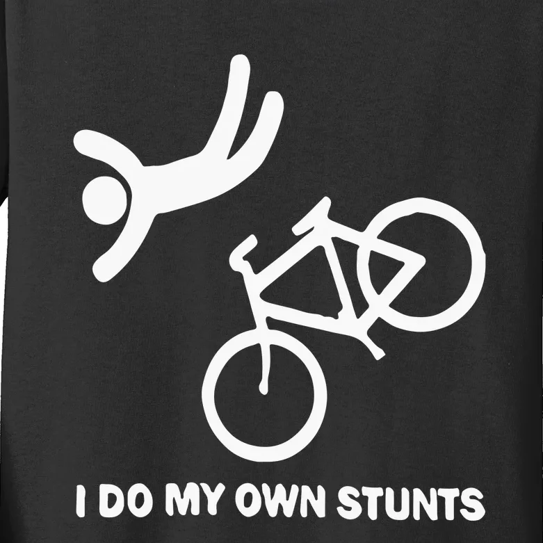 I Do My Own Stunts Kids Long Sleeve Shirt