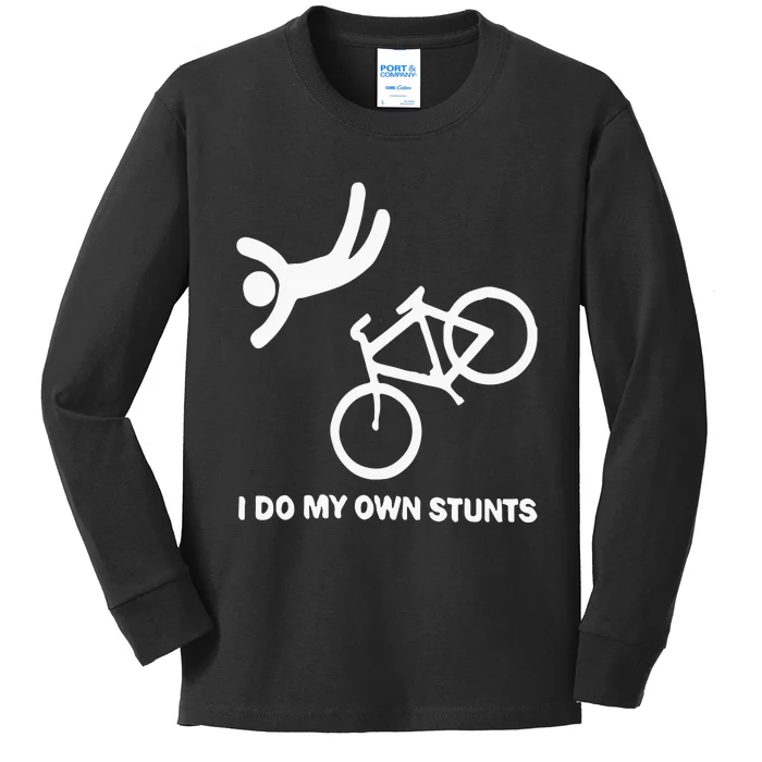 I Do My Own Stunts Kids Long Sleeve Shirt