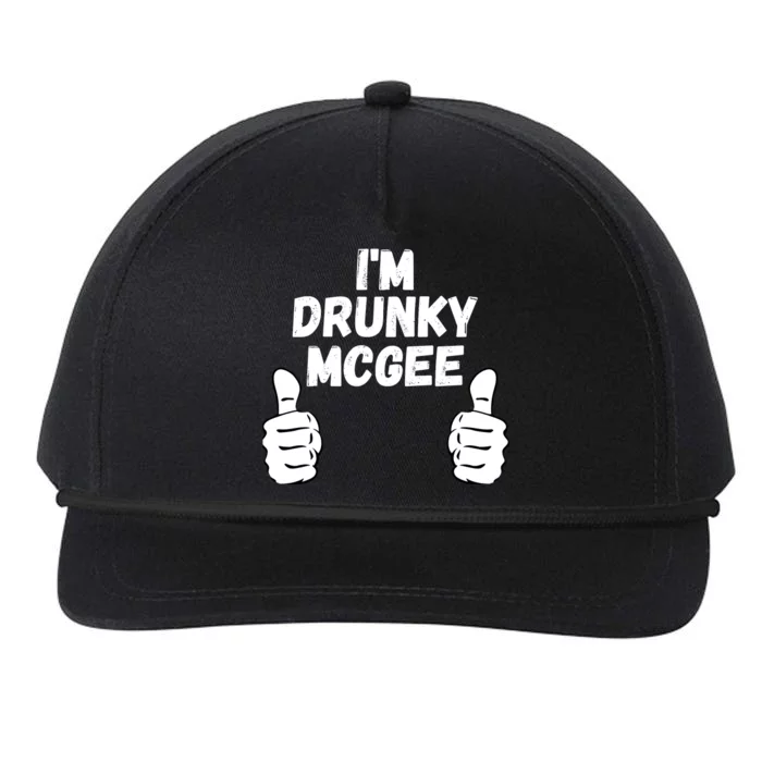 I'm Drunky McGee Funny Couple St Patricks Day Snapback Five-Panel Rope Hat