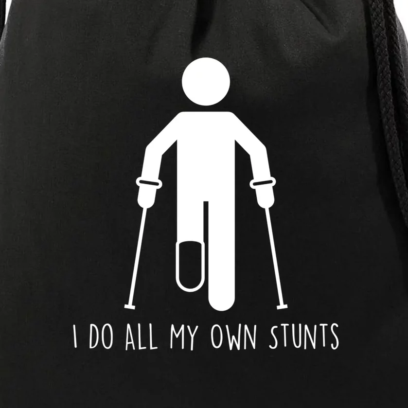 I Do My Own Stunts Funny Injury / Injured Joke Recovery Gift Drawstring Bag