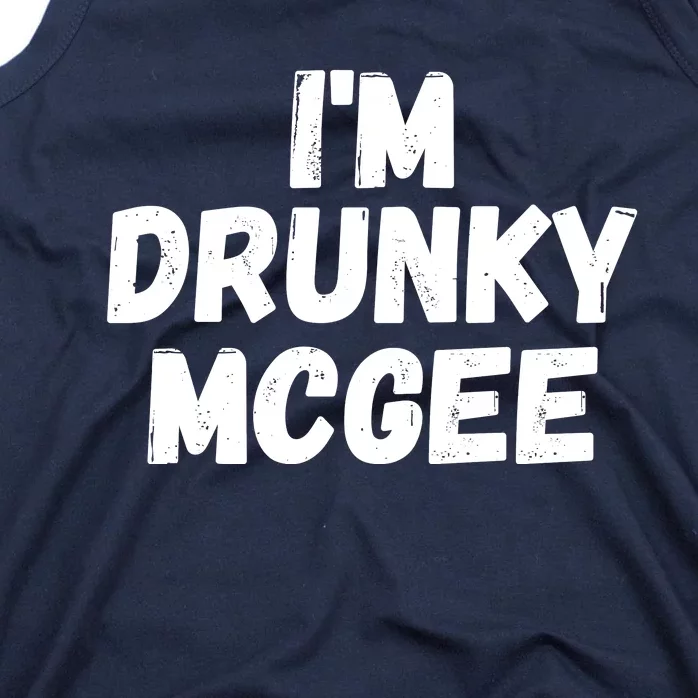 I'm Drunky McGee, Drunky McGee Costume, Funny Couple St Patricks Day Tank Top