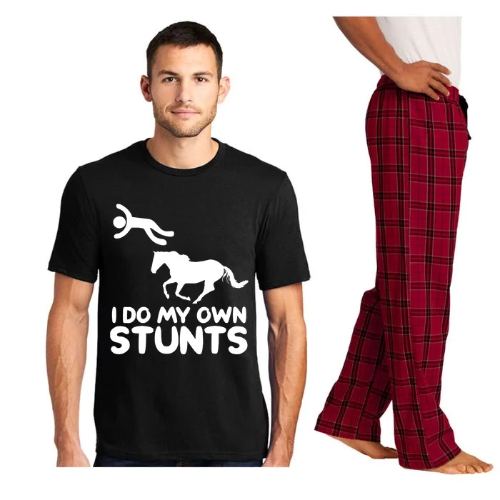 I Do My Own Stunts Horse Rider Equestrian Horseback Riding Pajama Set