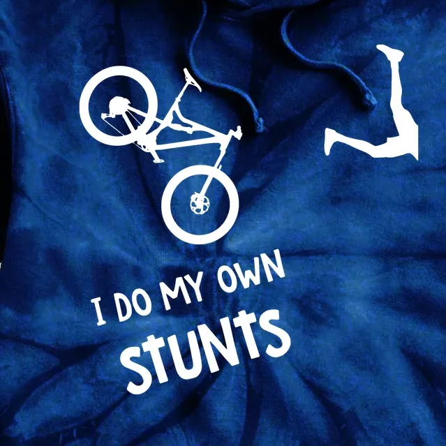 I Do My Own Stunts Mountain Bike Funny MTB Tie Dye Hoodie