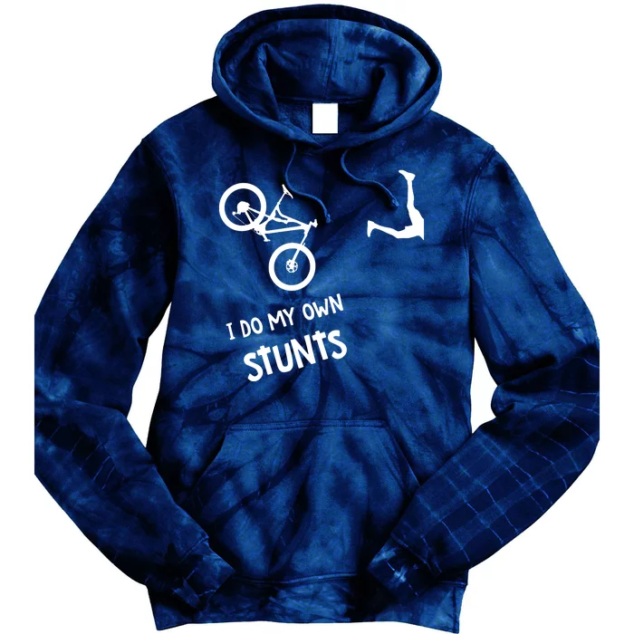 I Do My Own Stunts Mountain Bike Funny MTB Tie Dye Hoodie