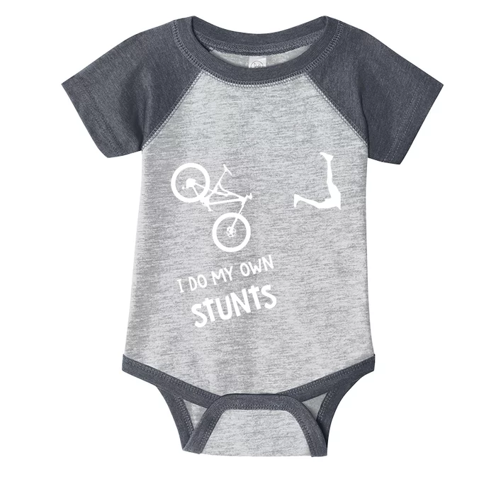 I Do My Own Stunts Mountain Bike Funny MTB Infant Baby Jersey Bodysuit