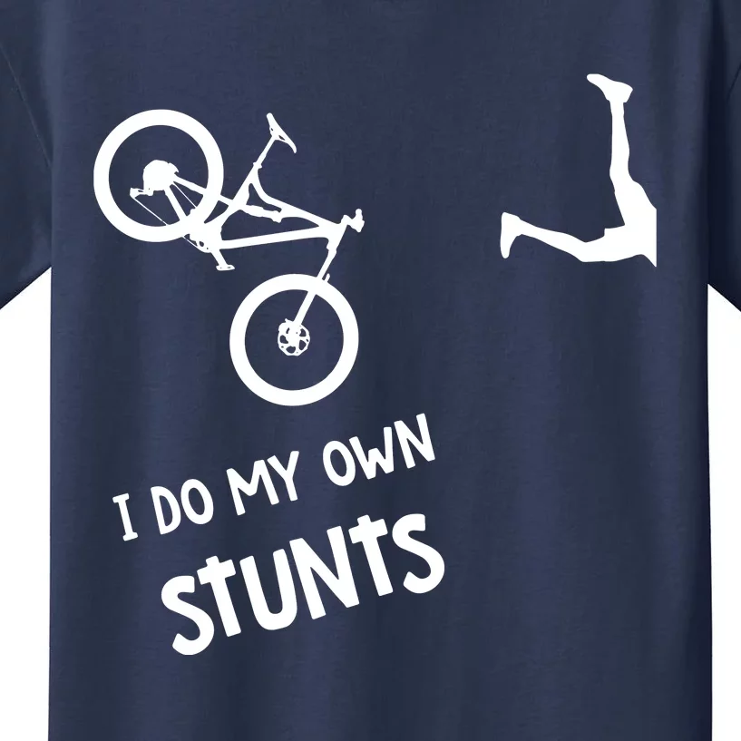 I Do My Own Stunts Mountain Bike Funny MTB Kids T-Shirt