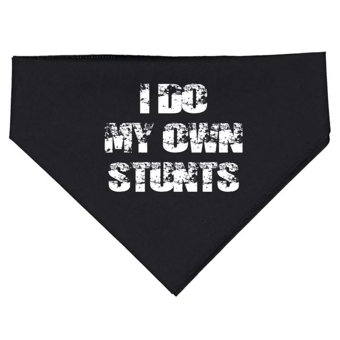 I Do My Own Stunts Gift Funny Broken Bone Tees Leg Injury USA-Made Doggie Bandana