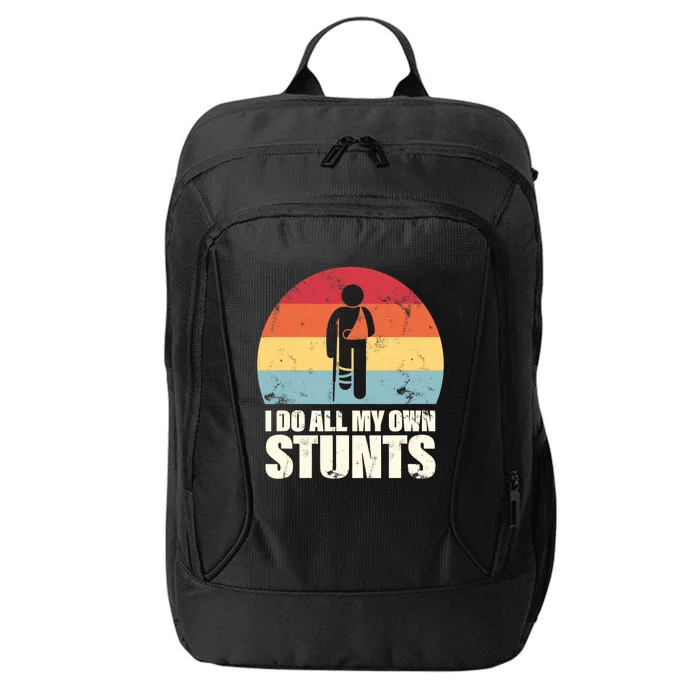 I Do My Own Stunts Funny Get Well Soon City Backpack