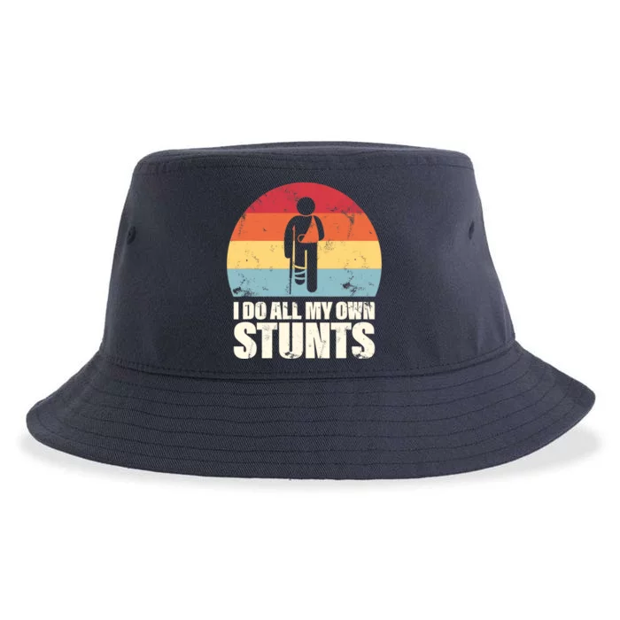 I Do My Own Stunts Funny Get Well Soon Sustainable Bucket Hat