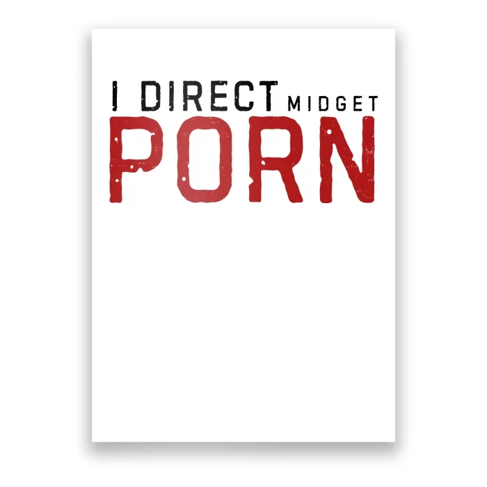 I Direct Midget Porn Funny Adult Humor Poster