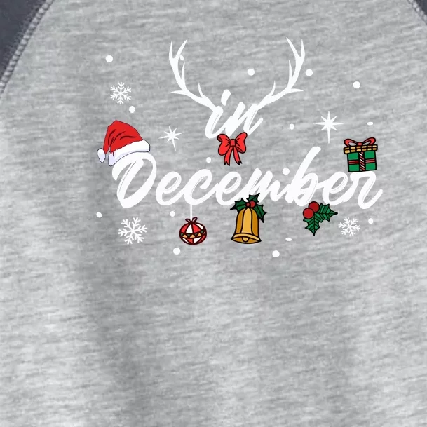 In December | Merry Christmas Toddler Fine Jersey T-Shirt