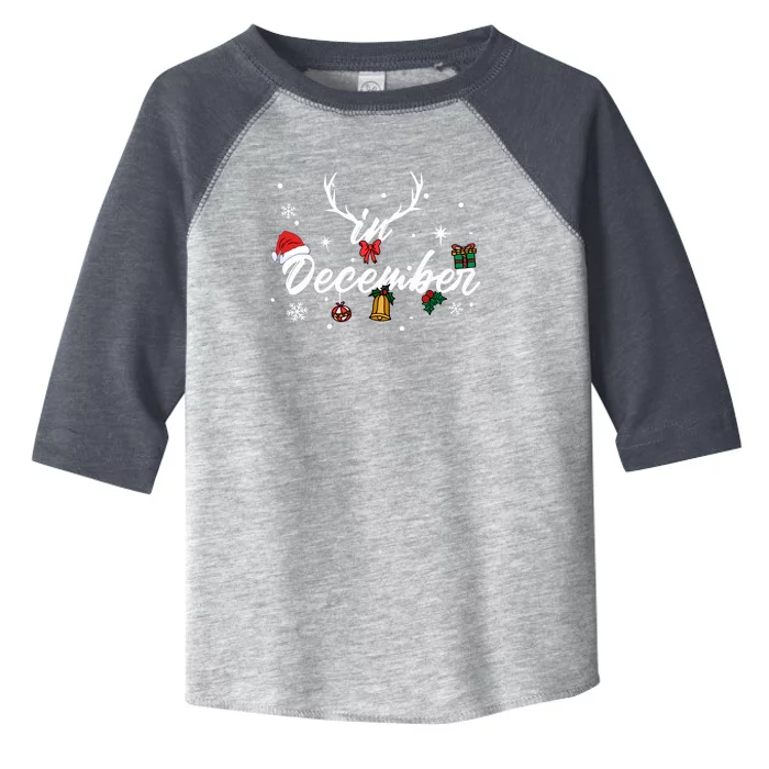 In December | Merry Christmas Toddler Fine Jersey T-Shirt