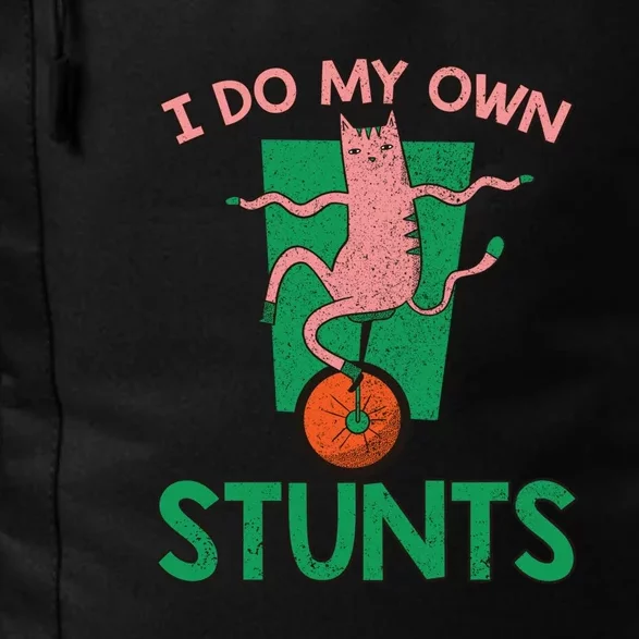 I Do My Own Stunts Funny Cat Gift Daily Commute Backpack