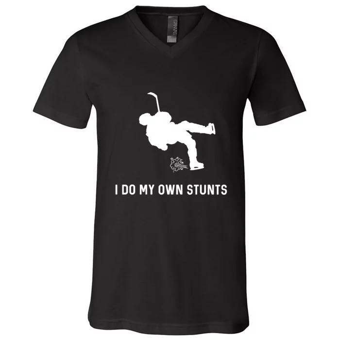 I Do My Own Stunts Funny Golf Gift V-Neck T-Shirt