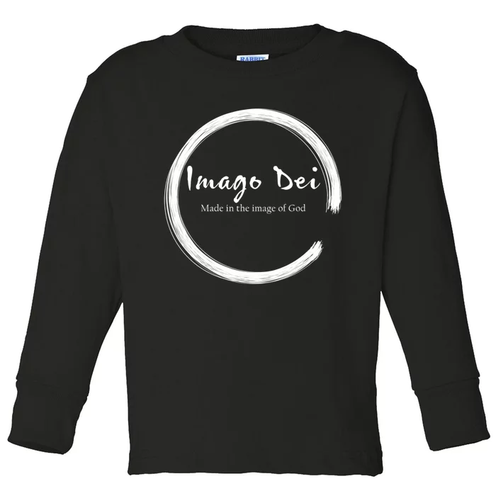 Imago Dei Made In The Image Of God Latin Funny Gift Toddler Long Sleeve Shirt