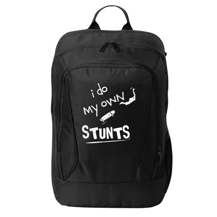 I Do My Own Stunts Funny Skiing Lover Gift City Backpack