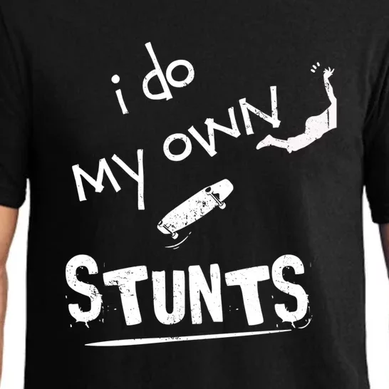 I Do My Own Stunts Funny Skiing Lover Gift Pajama Set