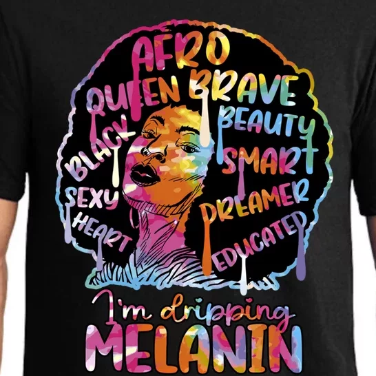 I'm Dripping Melanin Black Queen Gift Pajama Set