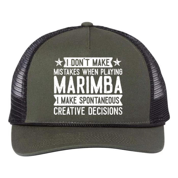 I Dont Make Mistakes Funny Marimba Retro Rope Trucker Hat Cap