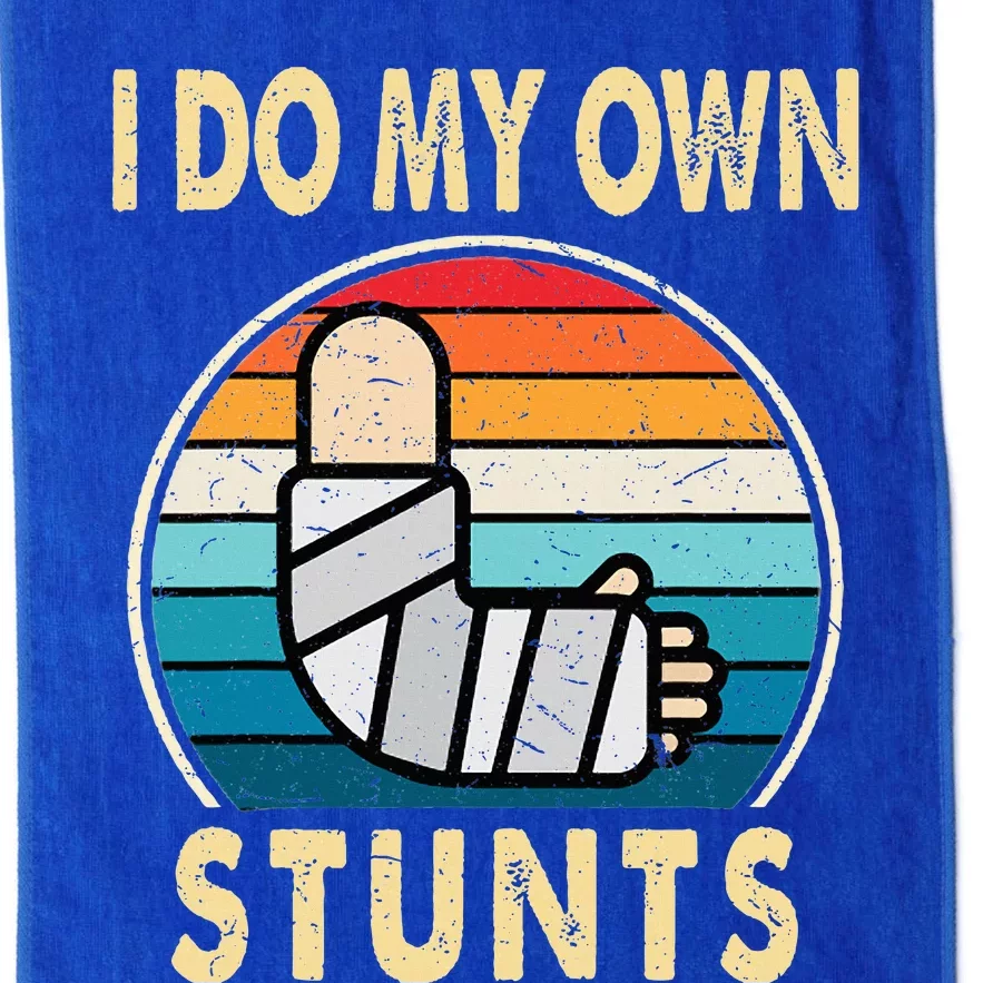 I Do My Own Stunts Broken Arm Injury Get Well Soon Platinum Collection Golf Towel