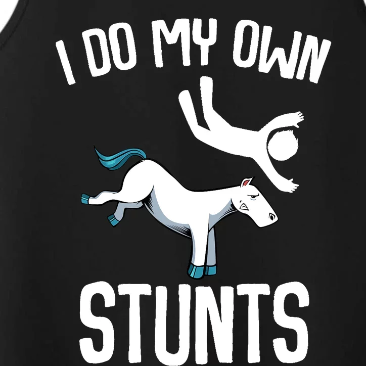 I Do My Own Stunts Get Well Gifts Funny Horse Riders Animal Performance Tank