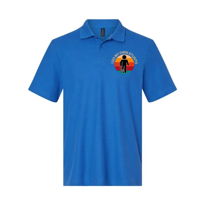 I Do My Own Stunts Gift Get Well Gift Softstyle Adult Sport Polo