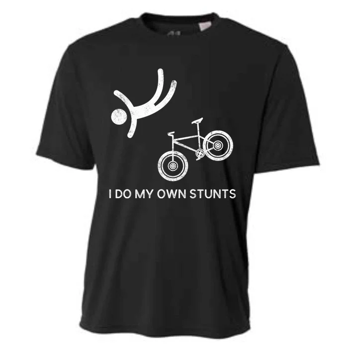 I Do My Own Stunts Downhill Mountain Bike Cute Gift Cooling Performance Crew T-Shirt