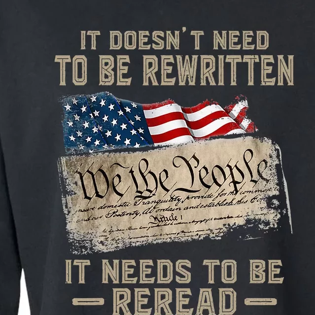 It Doesnt Need To Be Rewritten It Needs To Be Reread Cropped Pullover Crew