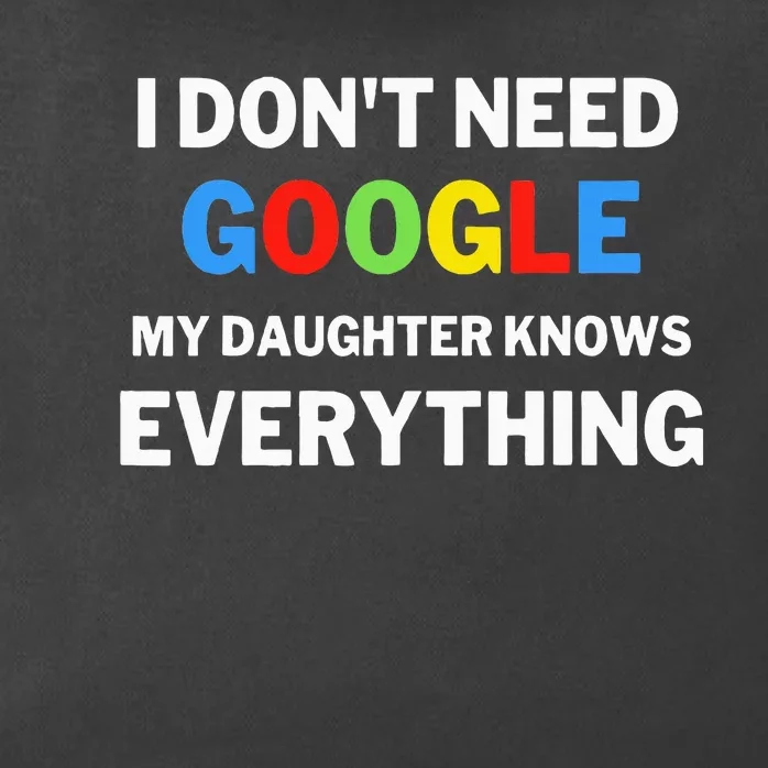 I DonT Need Google My Daughter Knows Everything Funny Zip Tote Bag