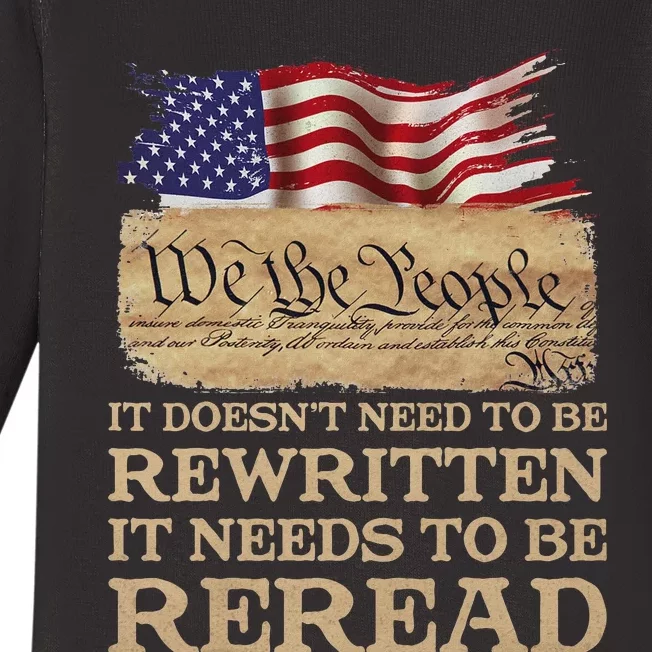 It DoesnT Need To Be Rewritten It Needs To Be Reread Baby Long Sleeve Bodysuit