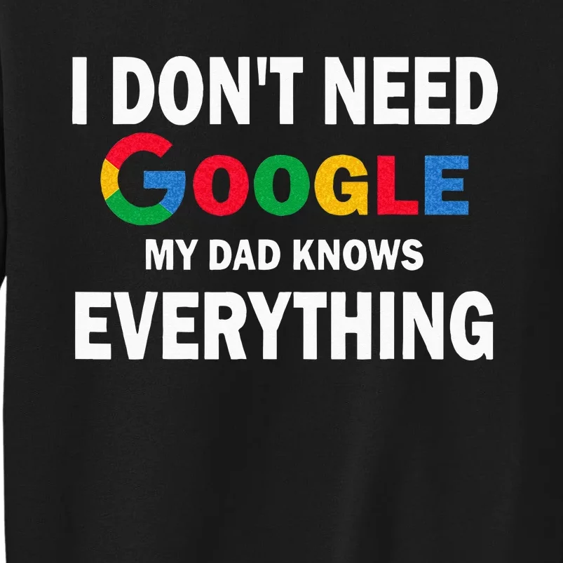 I Dont Need Google My Dad Knows Everything Funny Sweatshirt