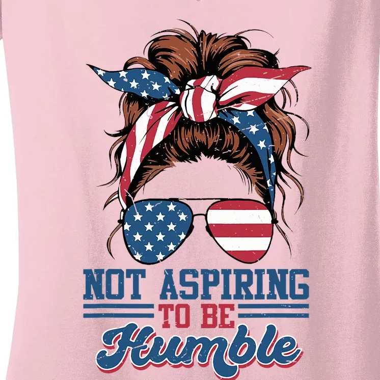 I Do Not Aspire To Be Humble Kamala Harris 2024 Women's V-Neck T-Shirt