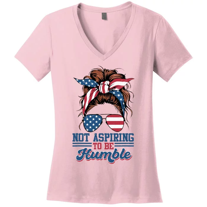 I Do Not Aspire To Be Humble Kamala Harris 2024 Women's V-Neck T-Shirt