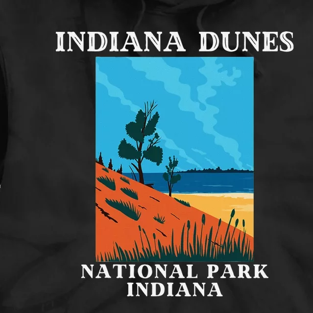 Indiana Dunes National Park Indiana Lake Michigan Tie Dye Hoodie