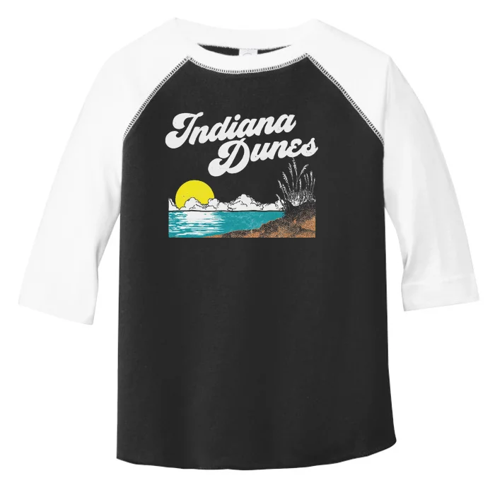 Indiana Dunes National Park Retro Vintage 80S Toddler Fine Jersey T-Shirt